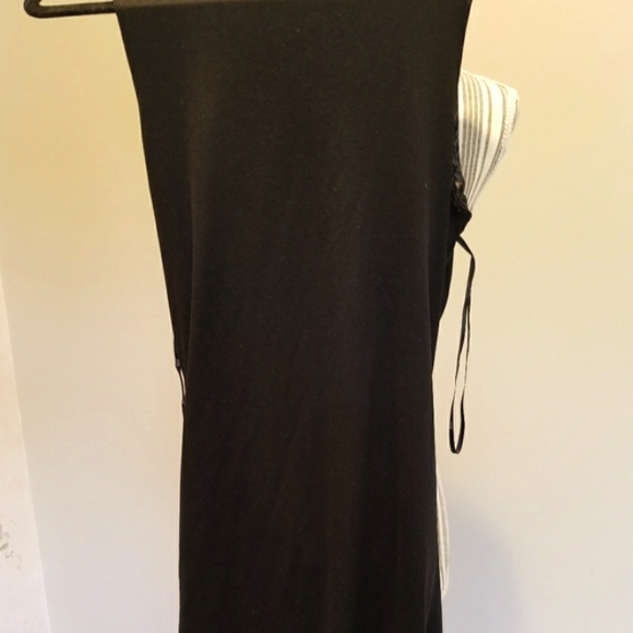 Forever 21 Asymetrical Cinched Black with Silver Shimmer Leopard Print Dress - Picture 6 of 12